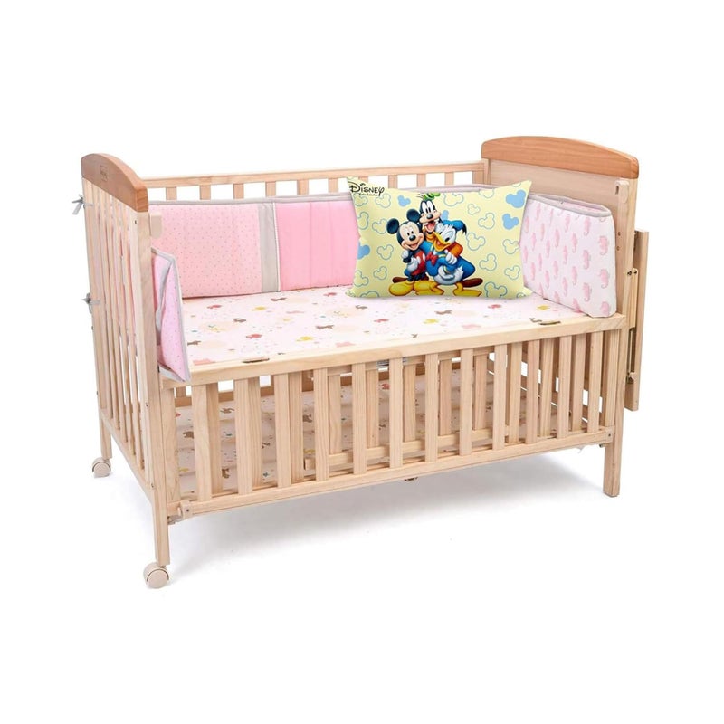 Kuber Industries 2 Pcs Kid's Disney Mickey Team Pillow for Sleeping | Cozy & Fluffy Super Soft Pillow | 12x18 Inches - Cream - Image 2