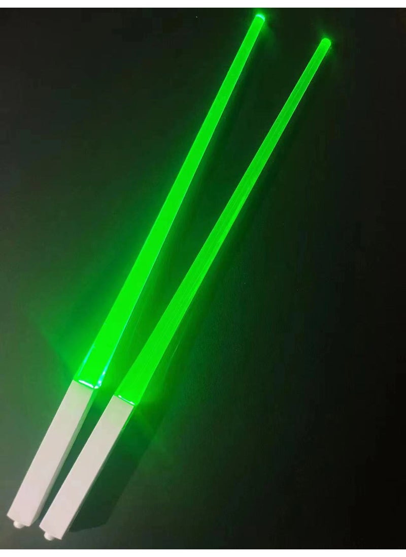 Generic - Glowing Chopsticks 9 Colors LED Flashlight One green chopsticks (recommended: Buy in pairs) - Image 1