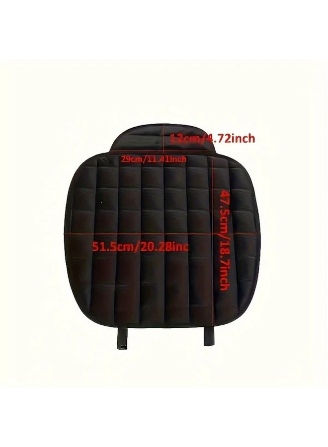 Black Memory Foam Car Seat Cushion with Anti Slip Base and Storage Bag - Image 2