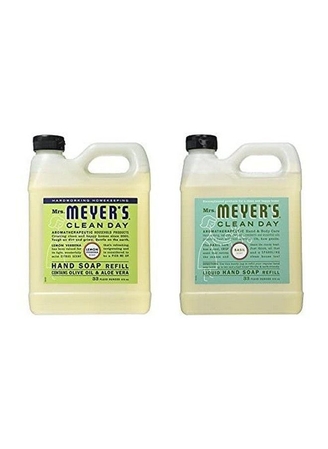 Mrs. Meyer's Clean Day Liquid Hand Soap Refill Lemon Verbena And Basil Variety Pack 33 Fl Oz Each  - Image 2