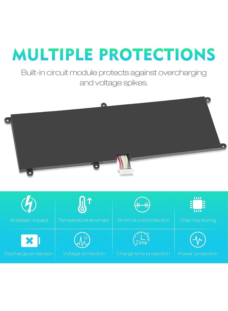 Terabyte بطارية لابتوب VHR5P بديلة لجهاز ديل لاتيتيود 5175 5179 E5175 E5179 سلسلة نوت بوك تابلت RHF3V 0RHF3V XRHWG 0XRHWG PRR5V 0PRR5V ZYVP1 0ZYVP1 [7.6V 35Wh / 4375mAh] - Image 4