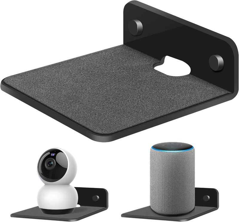 حامل حائط معدني لمكبر الصوت - حامل ذكي بحجم 4.25 بوصة لكاميرا Google Nest Cam وEcho Dot ومكبرات الصوت الصغيرة ومراقبة الطفل وAlexa (سعة 4.4 رطل، عبوة واحدة) - Image 4