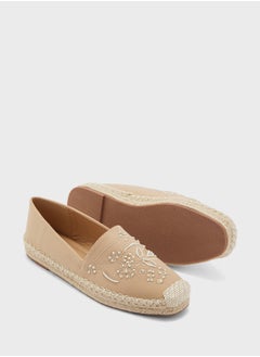 ELLA Pearl Floral Embroidered Espadrille  - Image 3