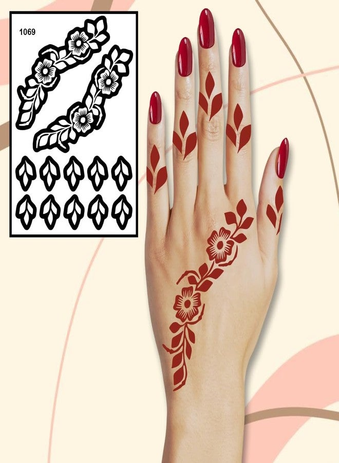 Komstec Beautiful Style Mehndi Stencil Sticker for Quick Application - Image 4