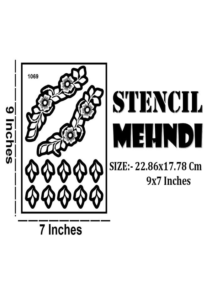 Komstec Beautiful Style Mehndi Stencil Sticker for Quick Application - Image 3