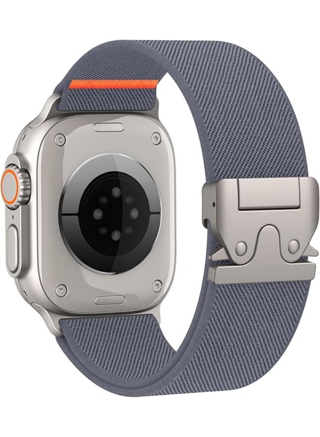 حزام رياضة مرن لساعات أبل، حزام مريح من النايلون القماشي بمشبك مظلي (باراشوت) متوافق مع ساعة آبل ووتش سلسلة 11/10/9/8/7/6/5/4/3/2/1 وSE، بمقاسات 42مم/41مم/40مم/38مم - Image 1