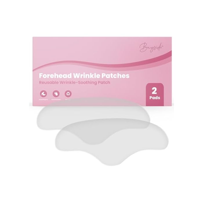 Forehead Wrinkle Patches | Non-Invasive Reusable Skin Care Solution | Fine Lines and Wrinkles Smoothing | Pairs with Eye Patches and Face Tape | Long-Lasting Skin Pads for a Smoother Look | Pack of 2
