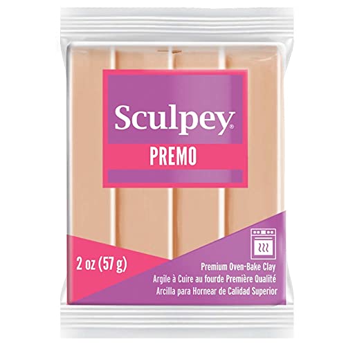 Sculpey Sculpey Premo Polymer OvenBake Clay Beige Non Toxic 2 oz bar Great for jewelry making holiday DIY mixed media and home dcor projects Premium clay perfect for clayers and artists 