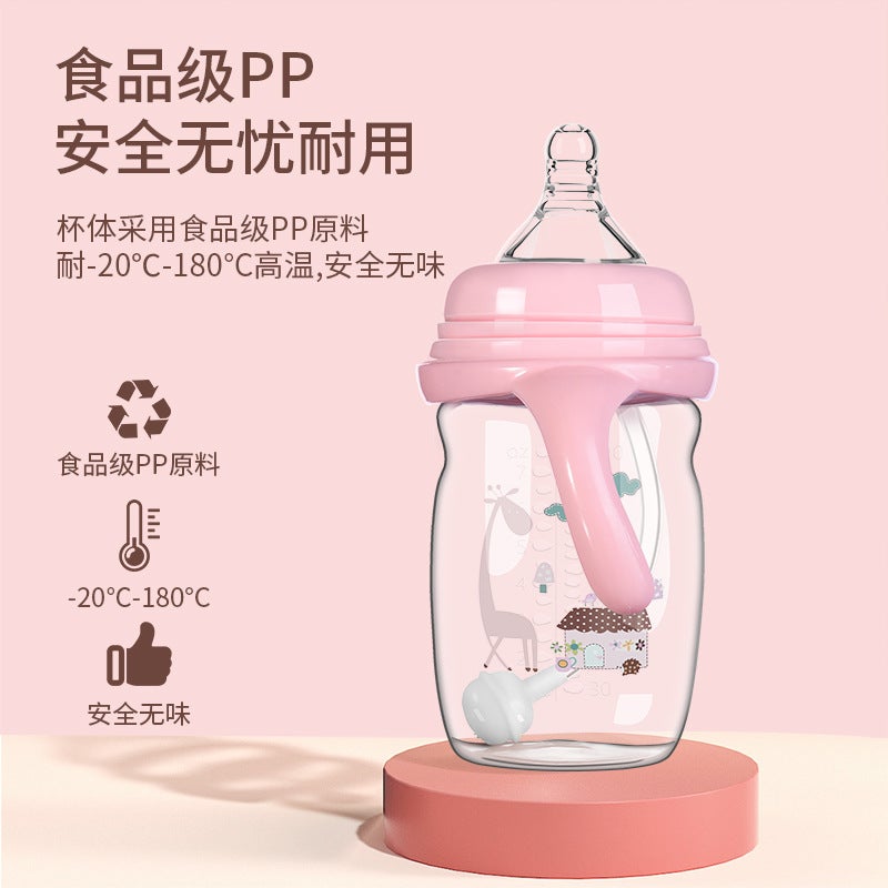 Meiyingtang Baby Pp Wide Diameter Bottle Plastic Baby Choke-Proof Cup Newborn Bottle Straw With Handle Bottle - Image 3