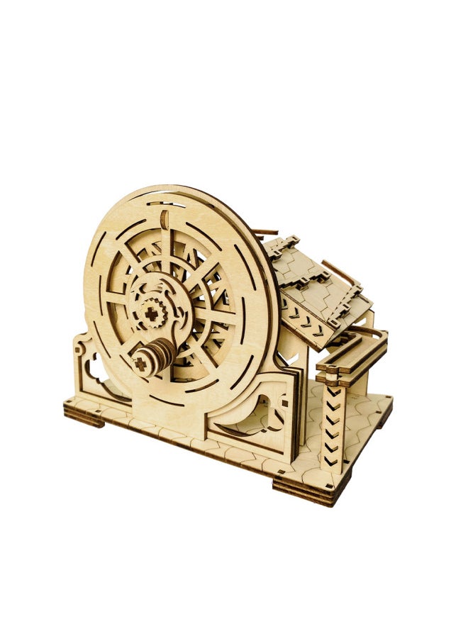 Generic - Diy Wooden Track Ball Creative 3D Assembling Toy Handmade Assembling Building Blocks Educational Mechanical Transmission Model-Color:Support Personalized Ball Model Customization - Image 1