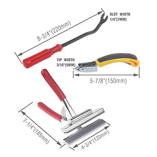 Timsec Canvas Stretcher Pliers, Upholstery Staple Remover and Tack Puller Tool Combo, Professional Canvas Pliers with Spring Return Handles, 4-3/4" Wide Grip, for Stretching Clamp Art Oil Painting - Image 3