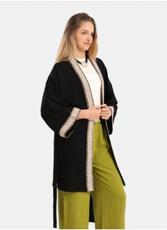 Carina Embroidered Neck & Cuffs Kimono  - Image 1