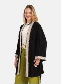 Carina Embroidered Neck & Cuffs Kimono  - Image 4