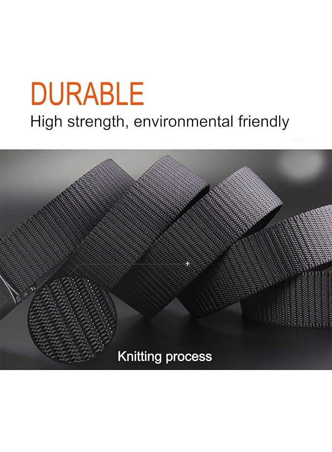 3-Pack Nylon Canvas Belt Plastic Buckle Belt Travel Adjustable Nylon Web Slide Belt - Image 5