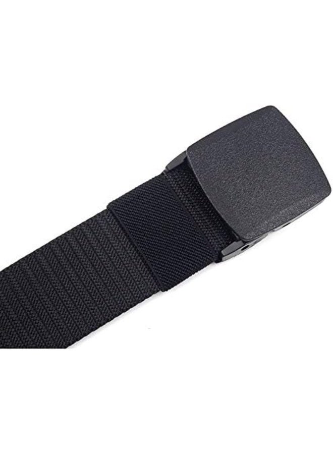 3-Pack Nylon Canvas Belt Plastic Buckle Belt Travel Adjustable Nylon Web Slide Belt - Image 2