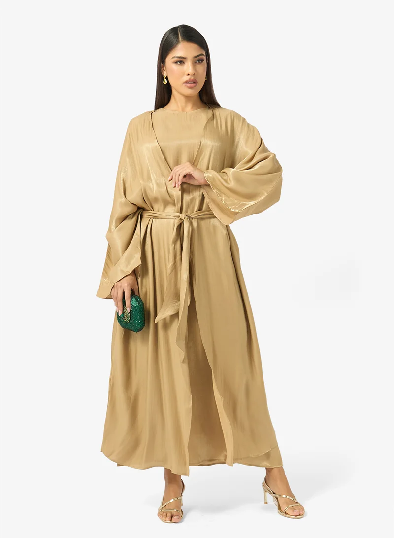 Khizana  Tonal Abaya With Inner Dress for Women | Best Price UAE