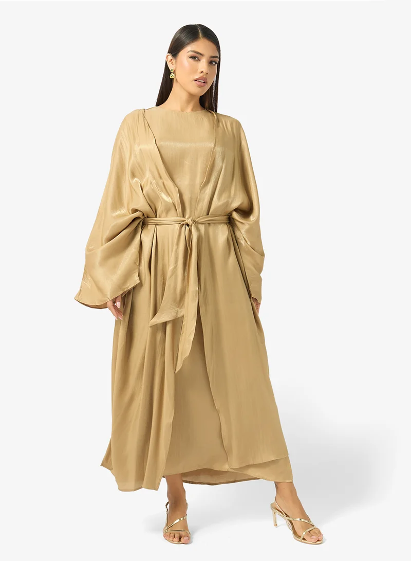 Khizana Tonal Abaya With Inner Dress