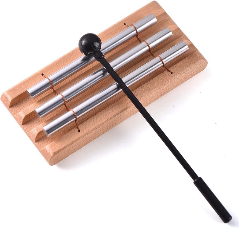 TDOCK Three Tone Meditation Chime, Trio Hand Chime Bell Percussion Instrument for Yoga, and Teachers’ Classroom Management - Image 1
