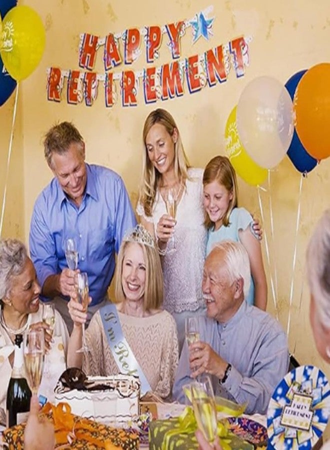 BLUPLE “I'm Retired!” Sash,Retirement Gifts for Women and Men, Happy Retirement Party Decorations, Events and Decorations by JPACO (Gold/White) - Image 4