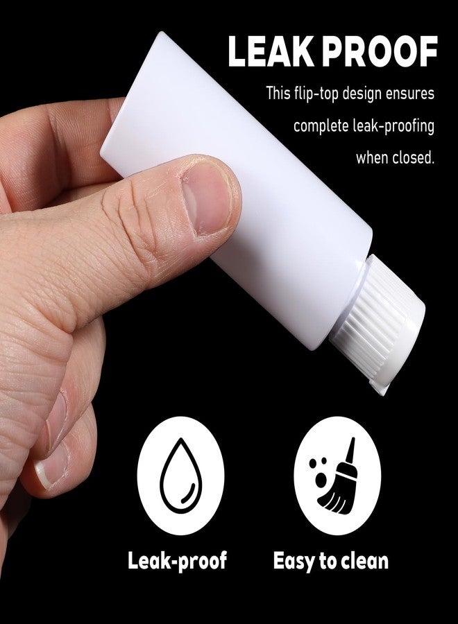 Alrhso 2 Oz Travel Squeeze Bottle with Flip-top Pour Spout, 4Pcs Small Plastic Bottles Refillable Squeeze Bottle for for Lotion, Shampoo, Various Liquids (White) - Image 3