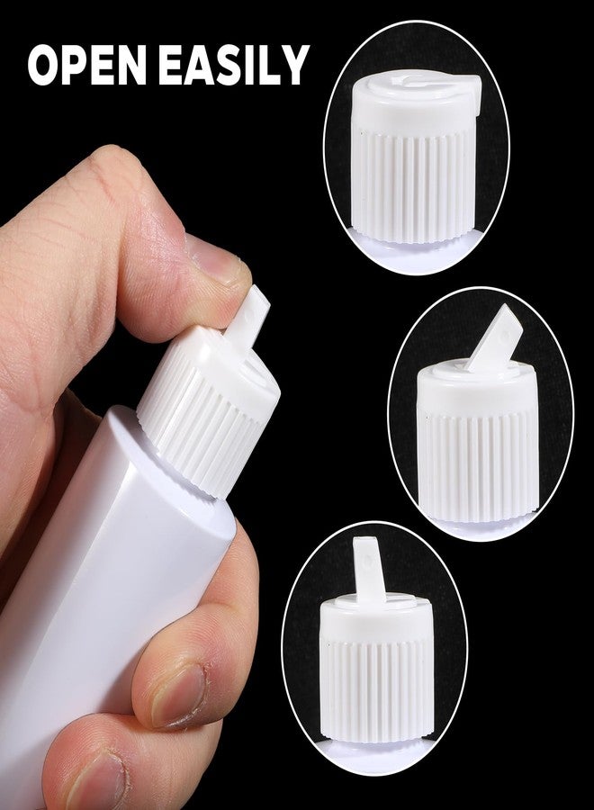 Alrhso 2 Oz Travel Squeeze Bottle with Flip-top Pour Spout, 4Pcs Small Plastic Bottles Refillable Squeeze Bottle for for Lotion, Shampoo, Various Liquids (White) - Image 4