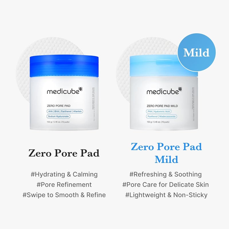 Medicube Zero Pore Pads Mild 2.0 (70pads), Gentle Exfoliating Toner Pads with PHA & Lavender for Sensitive Skin, Pore Tightening & Blackhead Removal Pads for Clear Smooth Skin, Sebum Control Korean Skincare - Image 3
