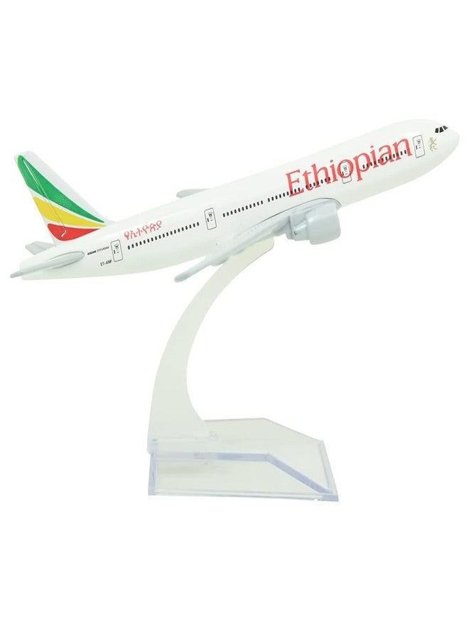 Breatoi 1:400 Die-Cast Metal Plane Model (16 cm) with Stand | Collectible Aircraft Toy (Ethiopan B777) - Image 2