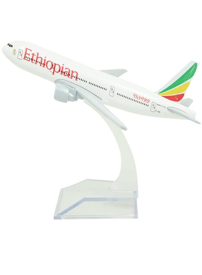 Breatoi 1:400 Die-Cast Metal Plane Model (16 cm) with Stand | Collectible Aircraft Toy (Ethiopan B777) - Image 1