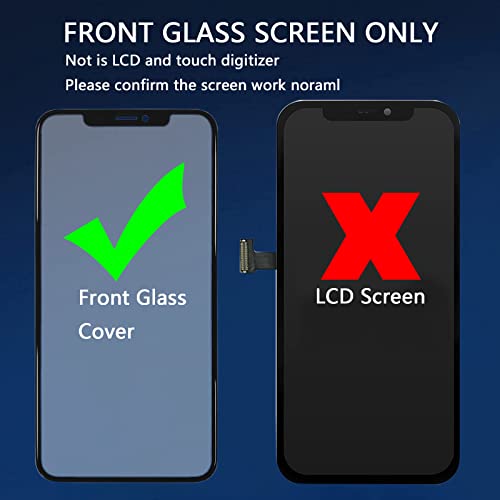 Agzssl Screen Replacement for iPhone 14 Pro Max, 6.7 Inch Front Outer Lens Glass Screen Replacement Repair Kit - Incl Waterpoof Frame Adhesive and Tool Kit(No Digitizer,No LCD) - Image 2