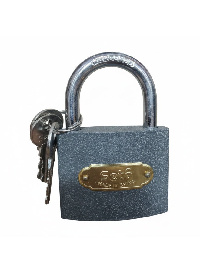 SOTO Heavy Duty 63mm Anti Theft Padlock with Hardened Steel Shackle and 3 Keys High Security Weather Resistant Metal Lock for Gates Doors Warehouses Storage Units Garages Fences Cabinets Outdoor Use Durable Rust Proof Security Lock - Image 4