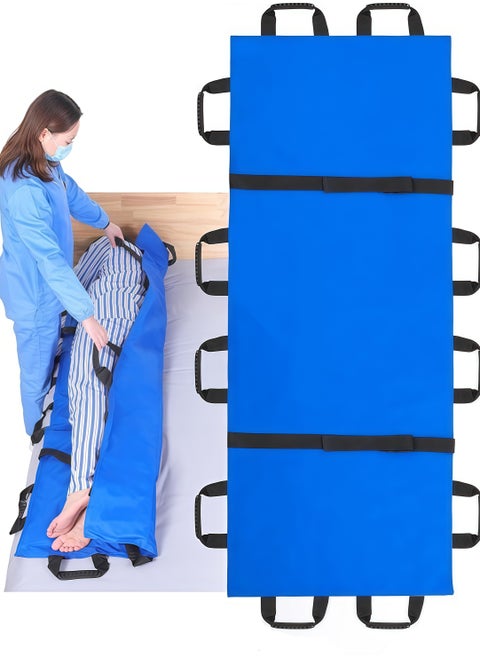 Reusable Multipurpose Transfer Sheet with Reinforced Handles Soft Washable Positioning Bed Pad for Turning Lifting Moving and Repositioning for Disable