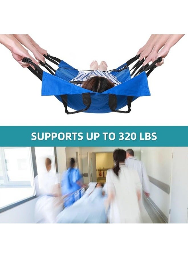 Reusable Multipurpose Transfer Sheet with Reinforced Handles Soft Washable Positioning Bed Pad for Turning Lifting Moving and Repositioning for Disable