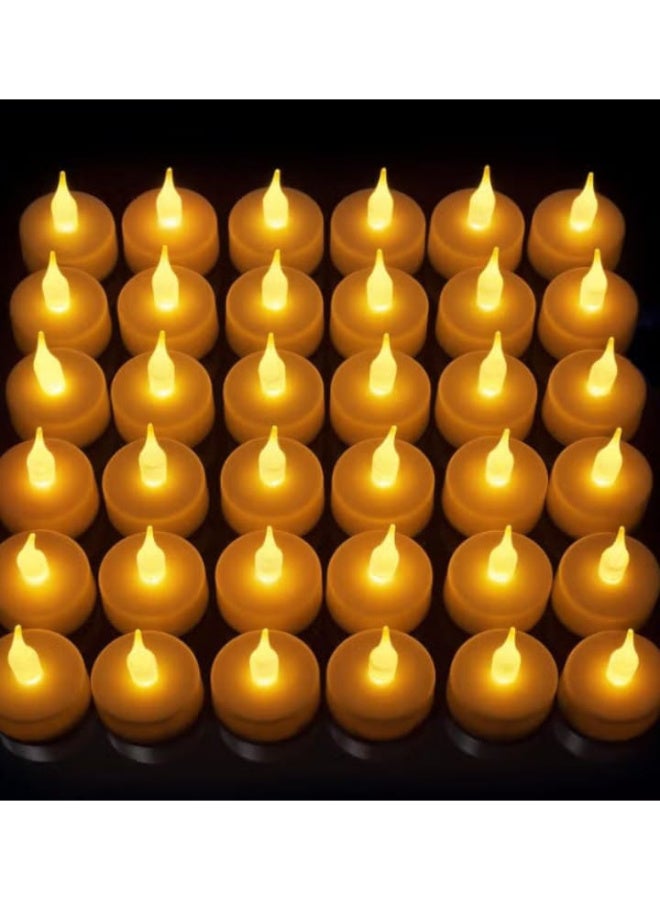 شموع شاي LED واقعية ومشرقة بدون لهب، عبوة من 24 شمعة - Image 1