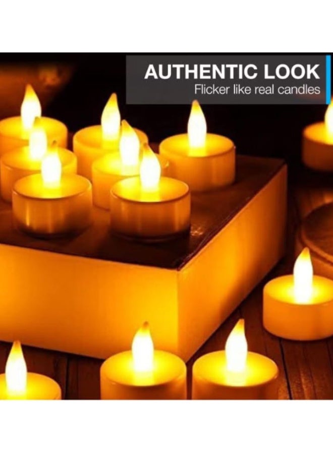 شموع شاي LED واقعية ومشرقة بدون لهب، عبوة من 24 شمعة - Image 2