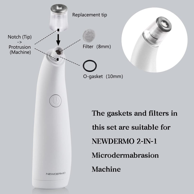 NEWDERMO NEWDERMO 120Pcs Microdermabrasion Filters for 2-in-1 & 3-in-1 Microdermabrasion Machine  - Image 2