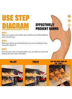 Y&D Wooden Oven Rack Puller Stick, Push Pull Tool with Longer Handle Out Hot Racks, Prevent Scalding Toaster Accessories Ideal for Kitchen Oven, oven, Air fryer  - Image 4