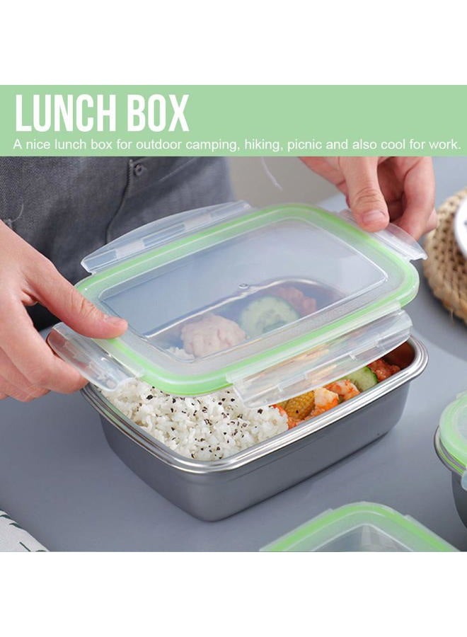 Haofy 850ml Portable Stainless Steel Lunch Box, Sealing Food Box Container for Outdoor Picnic - Image 5