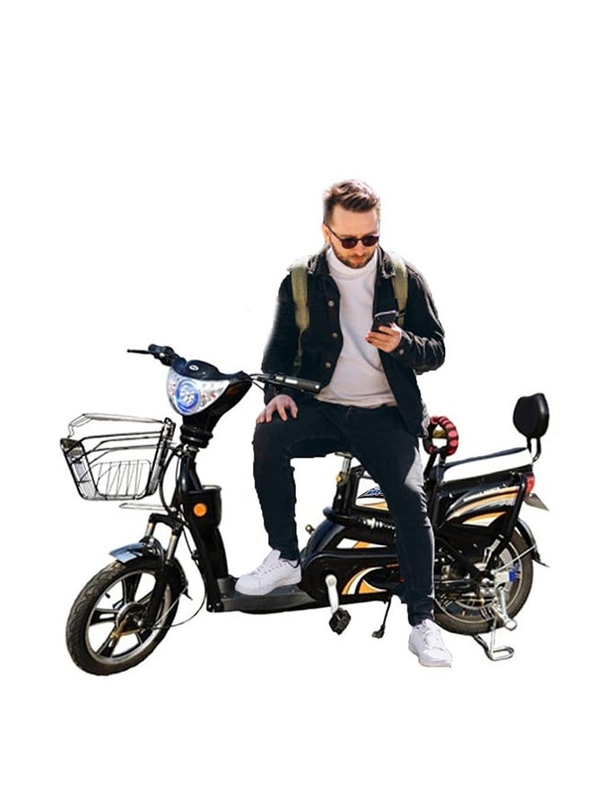 Megawheels دراجة كهربائية MEGAWHEELS للدراجات النارية 35 سرعة 48V-48AH بطارية 48V-12AH شحن (أسود) للبالغين - Image 1