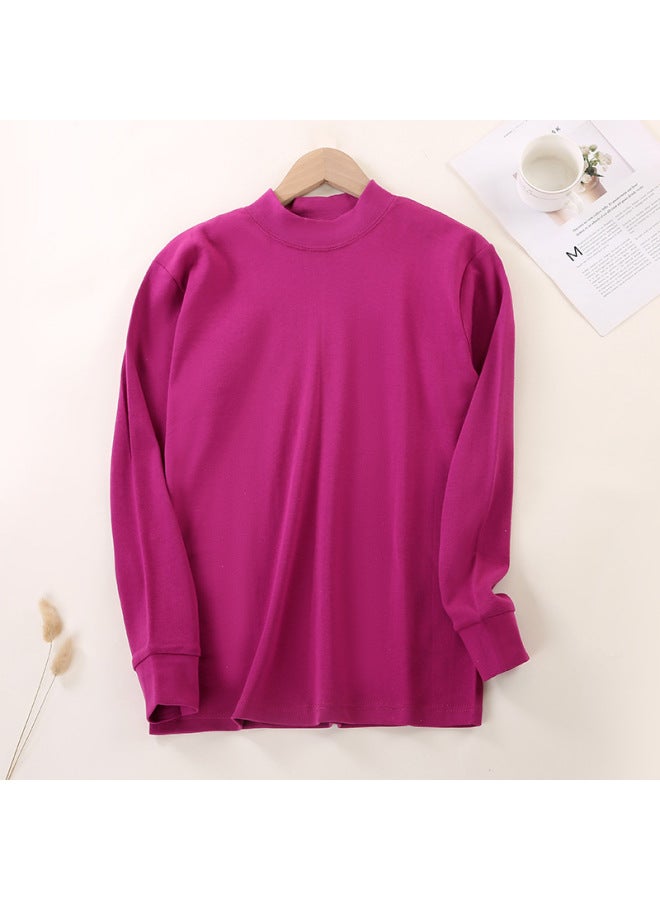 Autumn And Winter Men's Pure Cotton Thin Long-sleeved Autumn Clothing Basic Bottoming Shirt Thermal Intimates Single-piece Top For Women