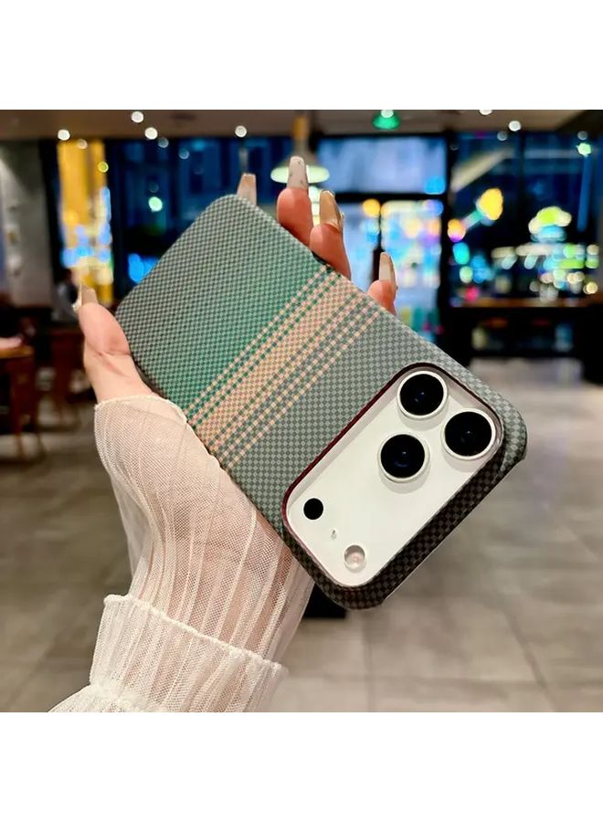 Sunset Yellow Magnetic Phone Case For iPhone 12 Pro Max Kevlar Pattern Carbon Fiber Texture - Image 2