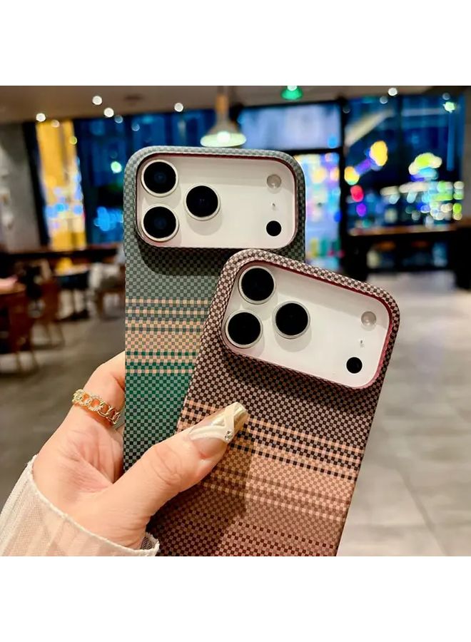 Sunset Yellow Magnetic Phone Case For iPhone 12 Pro Max Kevlar Pattern Carbon Fiber Texture - Image 4