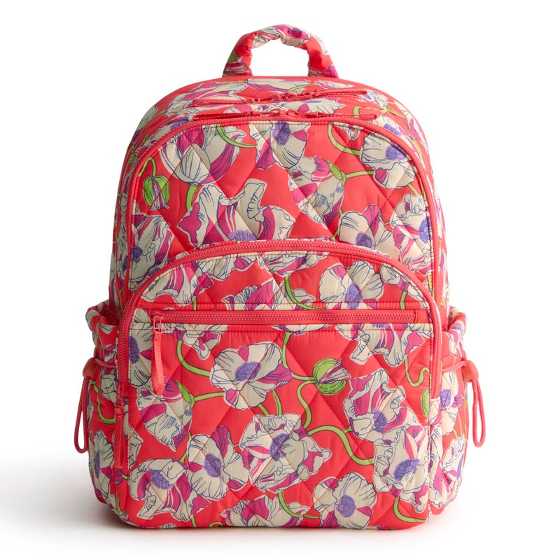Vera Bradley Women's Featherweight Large Bancroft Backpack, Swirling Poppies, One Size - Image 1