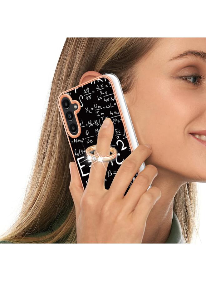 S-TOP Case For Samsung Galaxy A55 Electroplating Dual-side IMD Phone Case with Ring Holder - Image 5