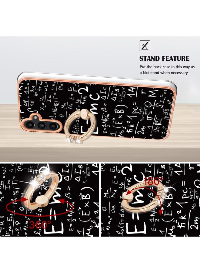 S-TOP Case For Samsung Galaxy A55 Electroplating Dual-side IMD Phone Case with Ring Holder - Image 3