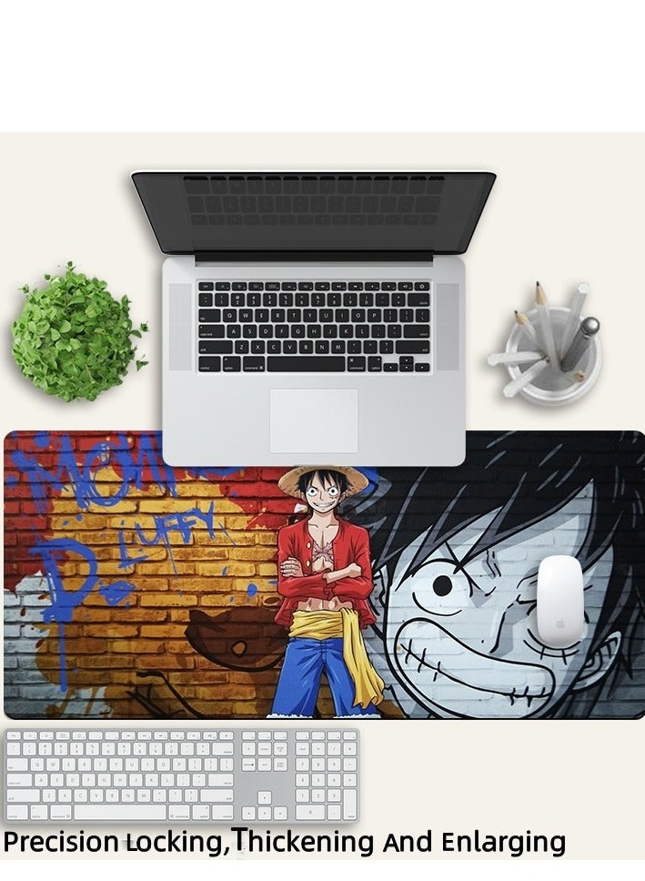 QZ Anime One Piece Mouse Pad, Extended Large Gaming Mouse Pad, Non-Slip Rubber Base And Stitched Edge Desk Pad For Computer Home Office Work And Study  - Image 3