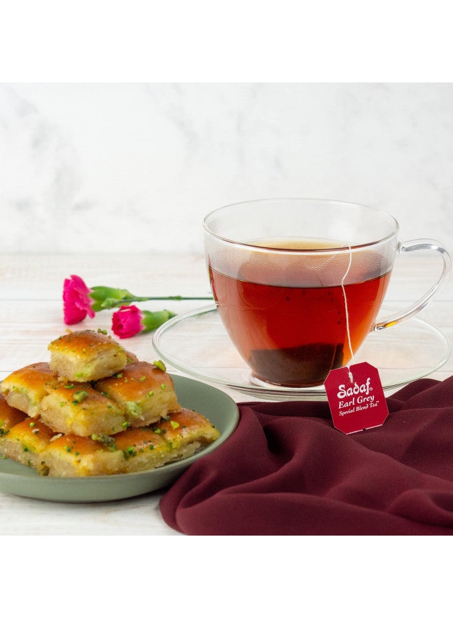 Sadaf Sadaf Earl Grey Tea Bags | Special Blend Earl Grey Ceylon Black Tea | Product harvested in Sri Lanka | 100 bags (pack of 1)  - Image 5
