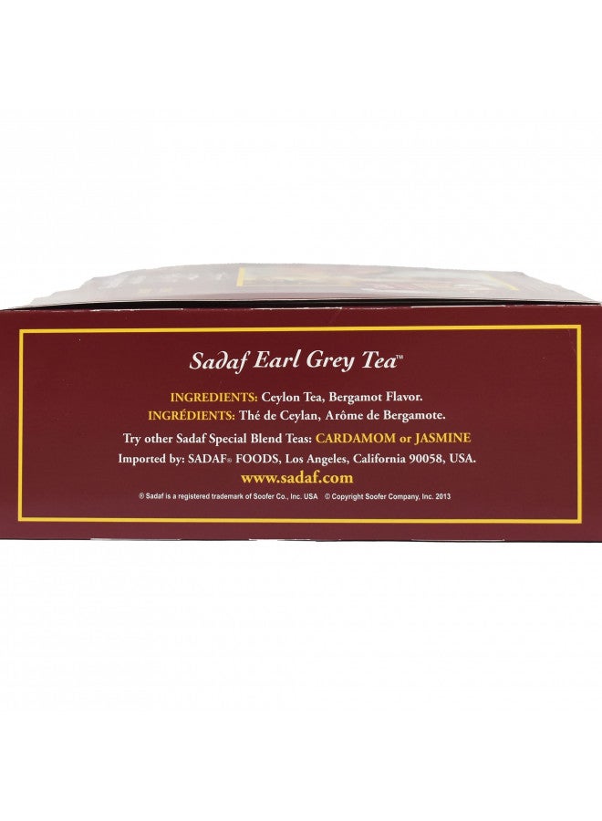 Sadaf Sadaf Earl Grey Tea Bags | Special Blend Earl Grey Ceylon Black Tea | Product harvested in Sri Lanka | 100 bags (pack of 1)  - Image 3