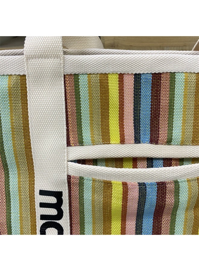 mc canvas shopping bag women's tote bag shoulder bag simple casual handbag - Image 4