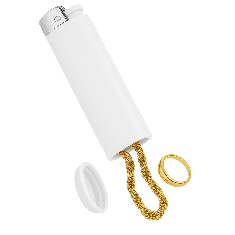 IN SELECT Lighter Diversion Safe Hidden Storage Compartment Secret Compartment Container for Jewelry Travel Camping and Everyday Carry No Spark No Flame One Piece in White