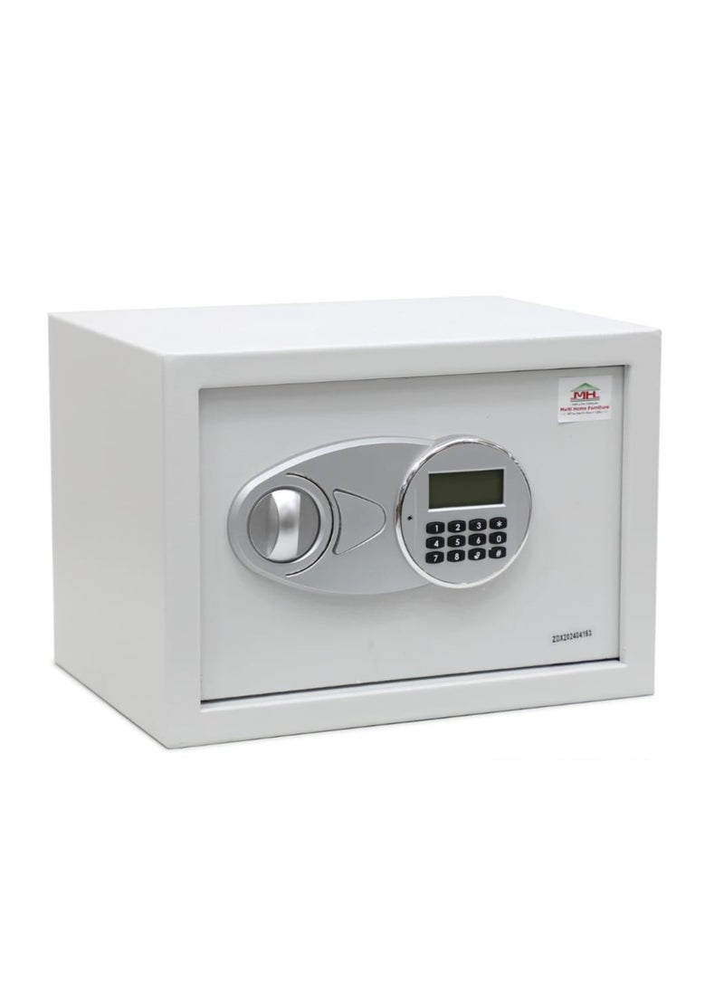 KARNAK Karnak Safe Box with Digital Pin Code Keypad and Key Lock for Home Office Personal Use (L35xW25xH25cm) Color Whites  - Image 1